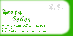 marta veber business card